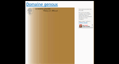 Desktop Screenshot of domaine-genoux.fr